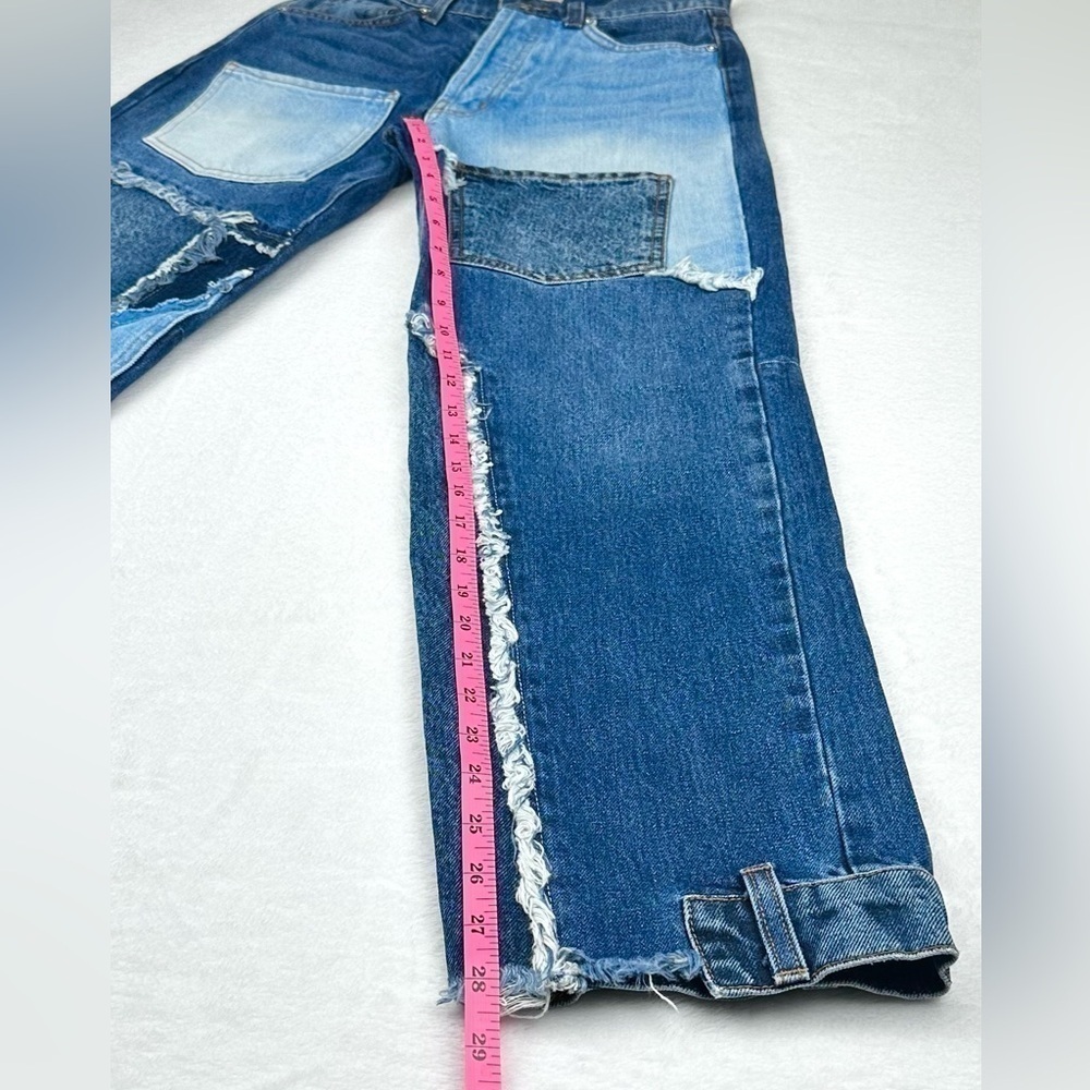 Revice Women’s Matchmaker Love at First Sight 24 Waist Patchwork Fringe Jeans - Picture 12 of 13